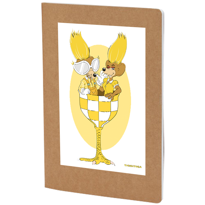papelería infantil creativa, Libreta Danica Tico y Tica En copa